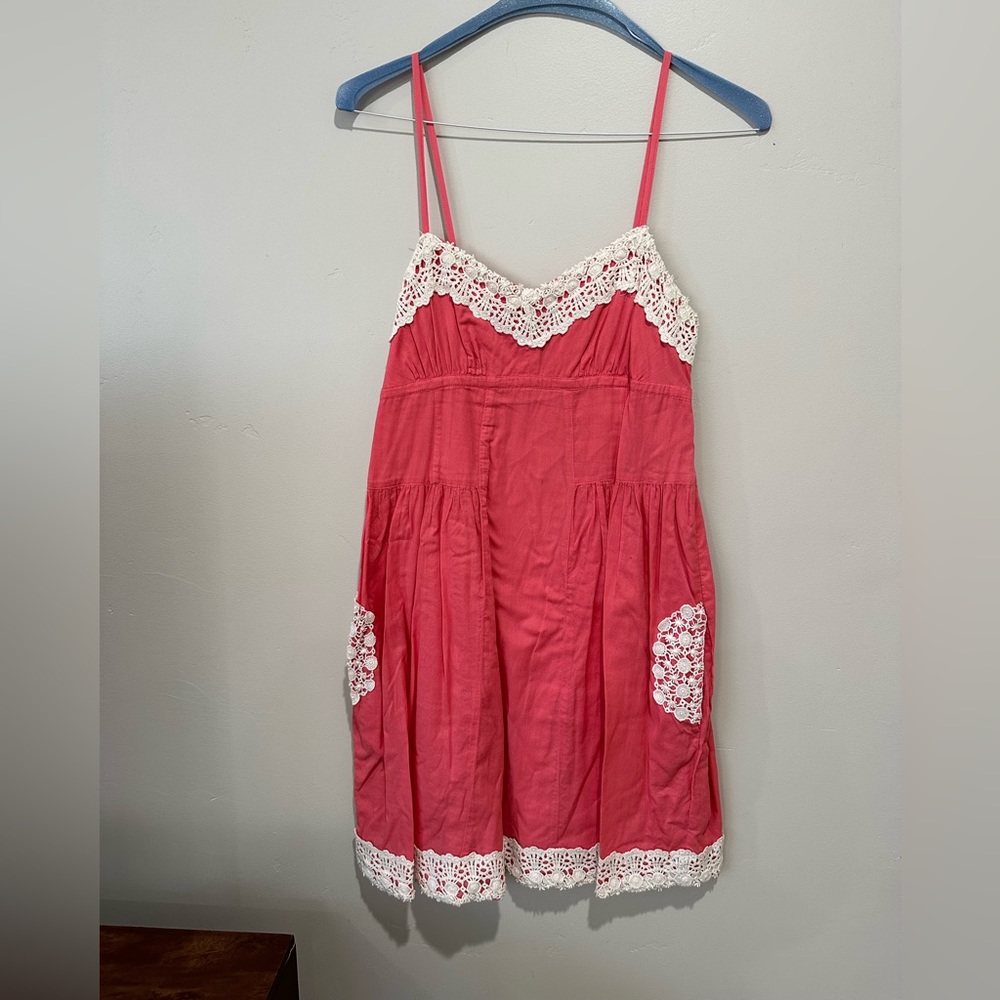 Kimchi Blue cotton dress with lace trim